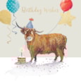 Ling Highland Cow Birthday Card