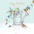 Ling Birds On Watering Can Birthday Card Ling Birds On Watering Can Birthday Card