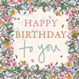 Ling Floral Frame Birthday Card Ling Floral Frame Birthday Card
