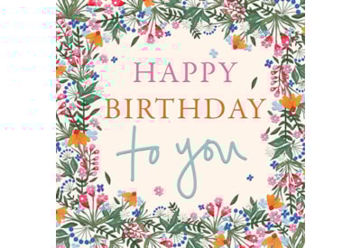 Ling Floral Frame Birthday Card Ling Floral Frame Birthday Card