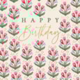Ling Posy Rows Birthday Card Ling Posy Rows Birthday Card