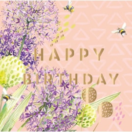 Giant Alliums Birthday Card (IJ0119)