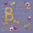 Ling Purple Bloom Birthday Card Ling Purple Bloom Birthday Card