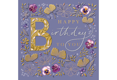 Ling Purple Bloom Birthday Card Ling Purple Bloom Birthday Card