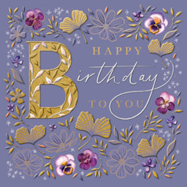 Ling Purple Bloom Birthday Card Ling Purple Bloom Birthday Card
