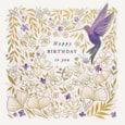 Ling Lilac Hummingbird Birthday Card Ling Lilac Hummingbird Birthday Card