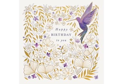 Ling Lilac Hummingbird Birthday Card Ling Lilac Hummingbird Birthday Card