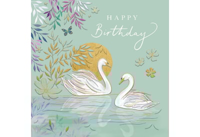 Ling Graceful Swans Birthday Card Ling Graceful Swans Birthday Card