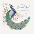 Ling Adorned Peacock Birthday Card Ling Adorned Peacock Birthday Card