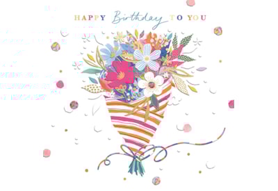 Ling Flower Bouquet Birthday Card Ling Flower Bouquet Birthday Card