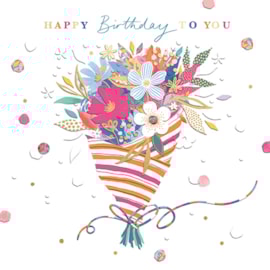 Ling Flower Bouquet Birthday Card