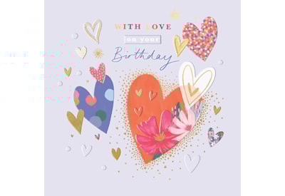 Ling Floral Hearts Birthday Card Ling Floral Hearts Birthday Card