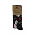 Eco Chic Grey Poker & Dice Bamboo Socks 6-11 (SKL07GY)