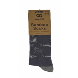 Eco Chic Grey Sharks Bamboo Socks 6-11 (SKL08GY)