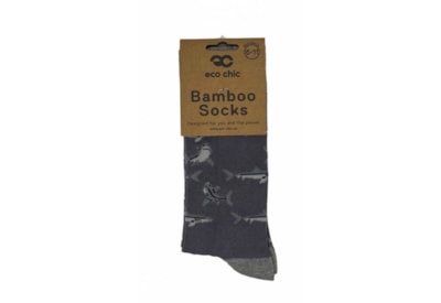 Eco Chic Grey Sharks Bamboo Socks 6-11 Eco Chic Grey Sharks Bamboo Socks 6-11