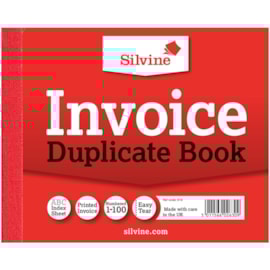 Silvine Invoice Duplicate Book 105x127mm Silvine Invoice Duplicate Book 105x127mm