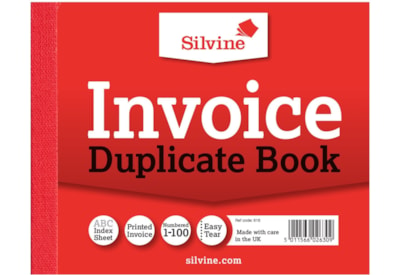 Silvine Invoice Duplicate Book 105x127mm (616)