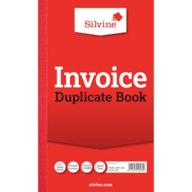 Silvine Invoice Duplicate Book 206x127mm (611)