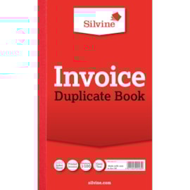 Silvine Invoice Duplicate Book 206x127mm Silvine Invoice Duplicate Book 206x127mm