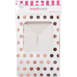 Sq Treat Boxes Rose Gold Polka Dot 2s Sq Treat Boxes Rose Gold Polka Dot 2s