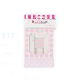 Small Sq Treat Boxes Pink Gingham 3s Small Sq Treat Boxes Pink Gingham 3s