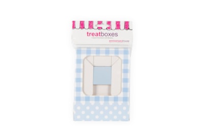 Small Sq Treat Boxes Blue Gingham 3s Small Sq Treat Boxes Blue Gingham 3s