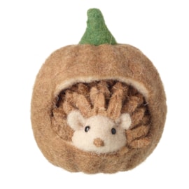 Heaven Sends Felt Hedgehog In Pumpkin 12cm (JA241)