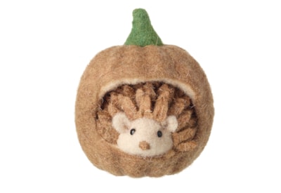 Heaven Sends Felt Hedgehog In Pumpkin 12cm (JA241)