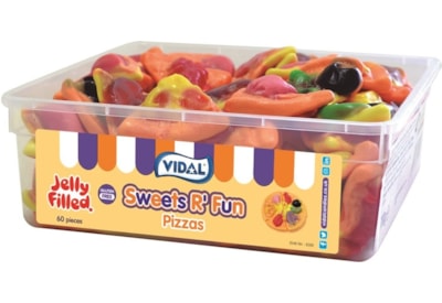 Vidal Jelly Filled Pizza 15p Sweet Tub (1011771)