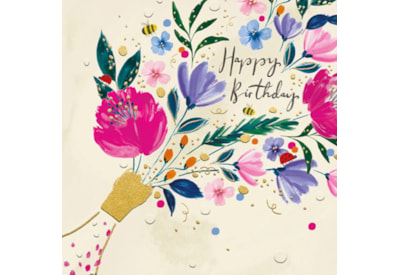 Floral Fizz Birthday Card (JJ0805)