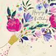 Ling Design Floral Fizz Birthday Card Ling Design Floral Fizz Birthday Card
