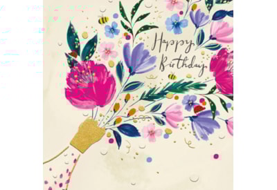 Ling Design Floral Fizz Birthday Card Ling Design Floral Fizz Birthday Card