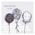Ink And Block Birthday Balloons Birthday Card (JJ1340)