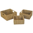Jvl Seagrass Square Basket Set3 Jvl Seagrass Square Basket Set3