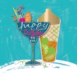 Cocktail Birthday Card