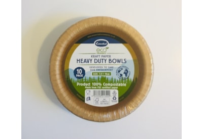 Eco Kraft Compstable Bowls 10s 19cm Eco Kraft Compstable Bowls 10s 19cm