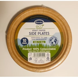 Eco Kraft Compstable Plates 10s 18cm Eco Kraft Compstable Plates 10s 18cm