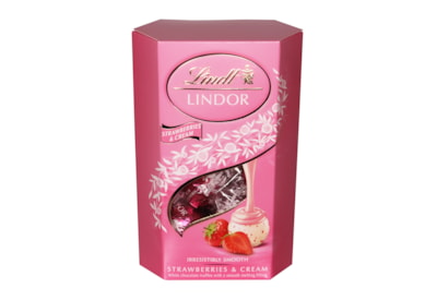 Lindt Lindor Strawberries & Cream Cornet 200g Lindt Lindor Strawberries & Cream Cornet 200g