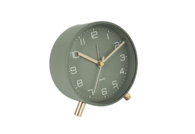 Alarm Clock Lofty Metal Matt Green (KA5752GR)