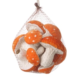 Heaven Sends Bag Of Velvet Spotted Orange Toadstools 17cm (KAA046)