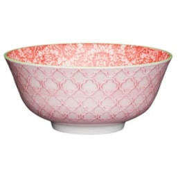 Kitchencraft Pink & Red Tile Emboss Bowl 15.7cm (KCBOWL12)