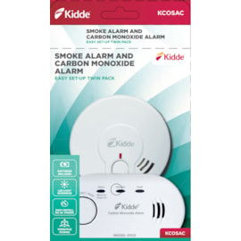 Kidde Carbon Monoxide & Smoke Alarm Twin Pack (KIDCOSAC)
