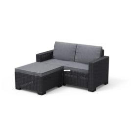 Keter California 2 Seater Balcony Chaise Longue Mini - Graphite Keter California 2 Seater Balcony Chaise Longue Mini - Graphite