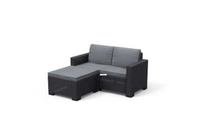 Keter California 2 Seater Balcony Chaise Longue Mini - Graphite Keter California 2 Seater Balcony Chaise Longue Mini - Graphite