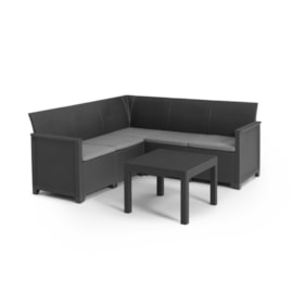 Keter Emma 5 Seater Corner Set - Graphite Keter Emma 5 Seater Corner Set - Graphite