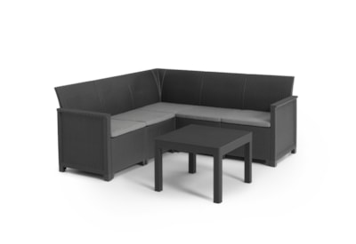 Keter Emma 5 Seater Corner Set - Graphite Keter Emma 5 Seater Corner Set - Graphite