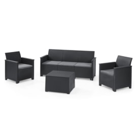 Keter Emma 5 Seater Lounge Set - Graphite Keter Emma 5 Seater Lounge Set - Graphite