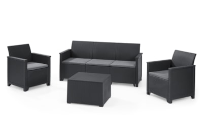 Keter Emma 5 Seater Lounge Set - Graphite Keter Emma 5 Seater Lounge Set - Graphite