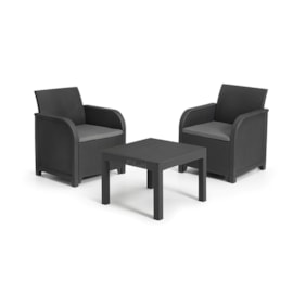 Keter Rosalie 2 Seater Balcony Set - Graphite Keter Rosalie 2 Seater Balcony Set - Graphite