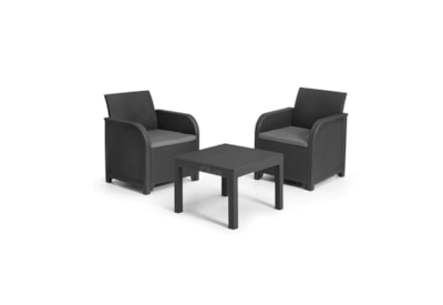 Keter Rosalie 2 Seater Balcony Set - Graphite Keter Rosalie 2 Seater Balcony Set - Graphite